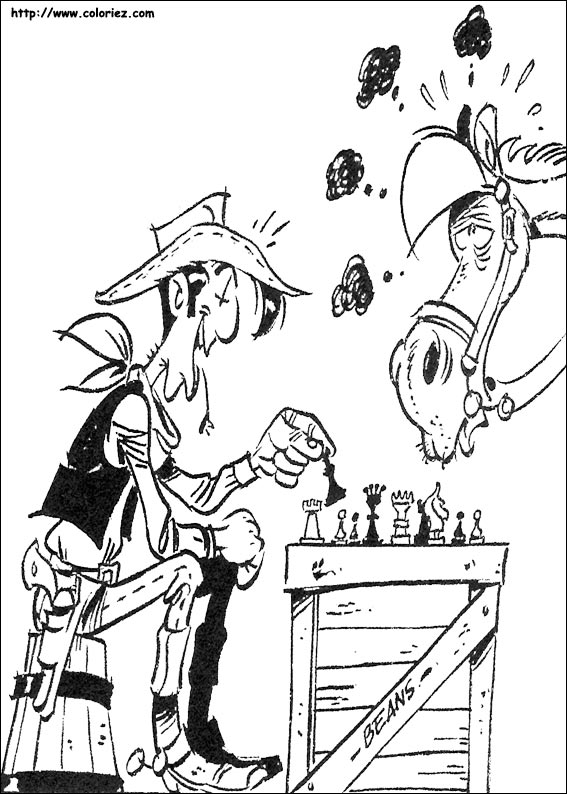 Lucky Luke coloring picture